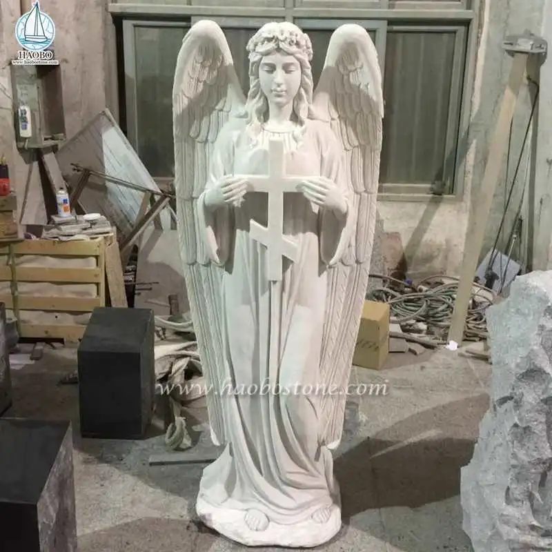 Мраморные скульптуры кладбище Angel статую Angel Карвинг