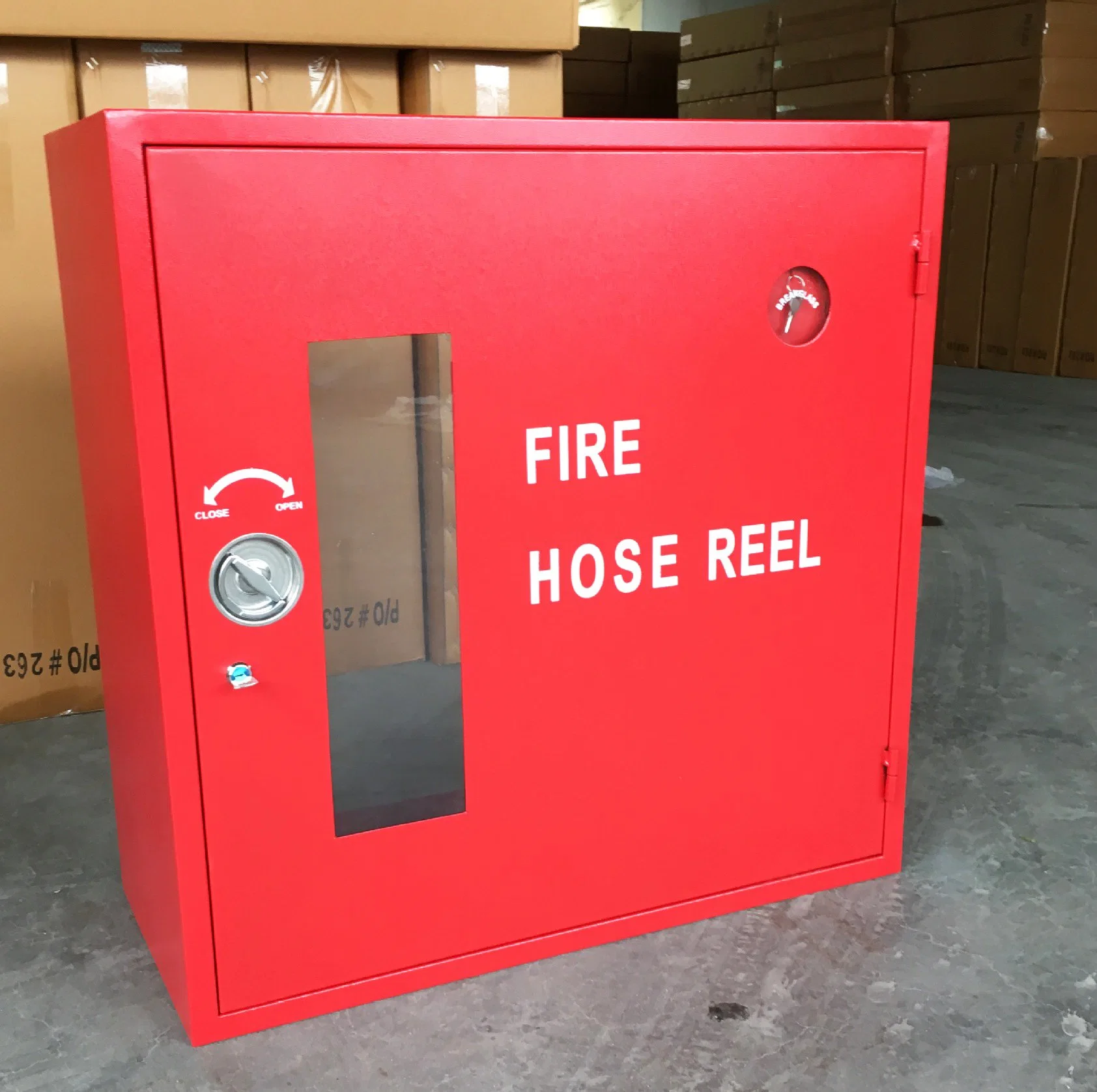 Cold-Rolled Fire Hose Cabinet with Break Glass