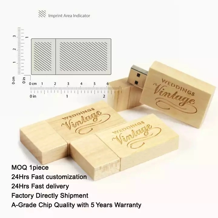 Block Form Eco USB Custom Gift USB 1GB 2GB 4GB 8GB 16GB 32GB 64GB Holz maßgeschneiderte Pen Drive USB-Flash Laufwerke