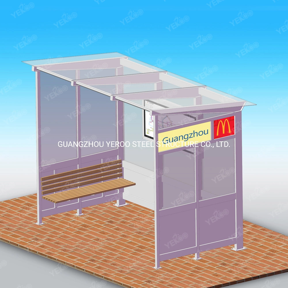 Outdoor Street Furniture Stainless Steel Bus Shelter for Sale