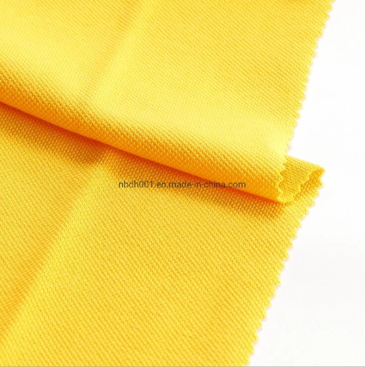 Single Pique 32s 100% Cotton Non Elastic Double Yarn Mesh Fabric Knitting Fabric for Sport Garment