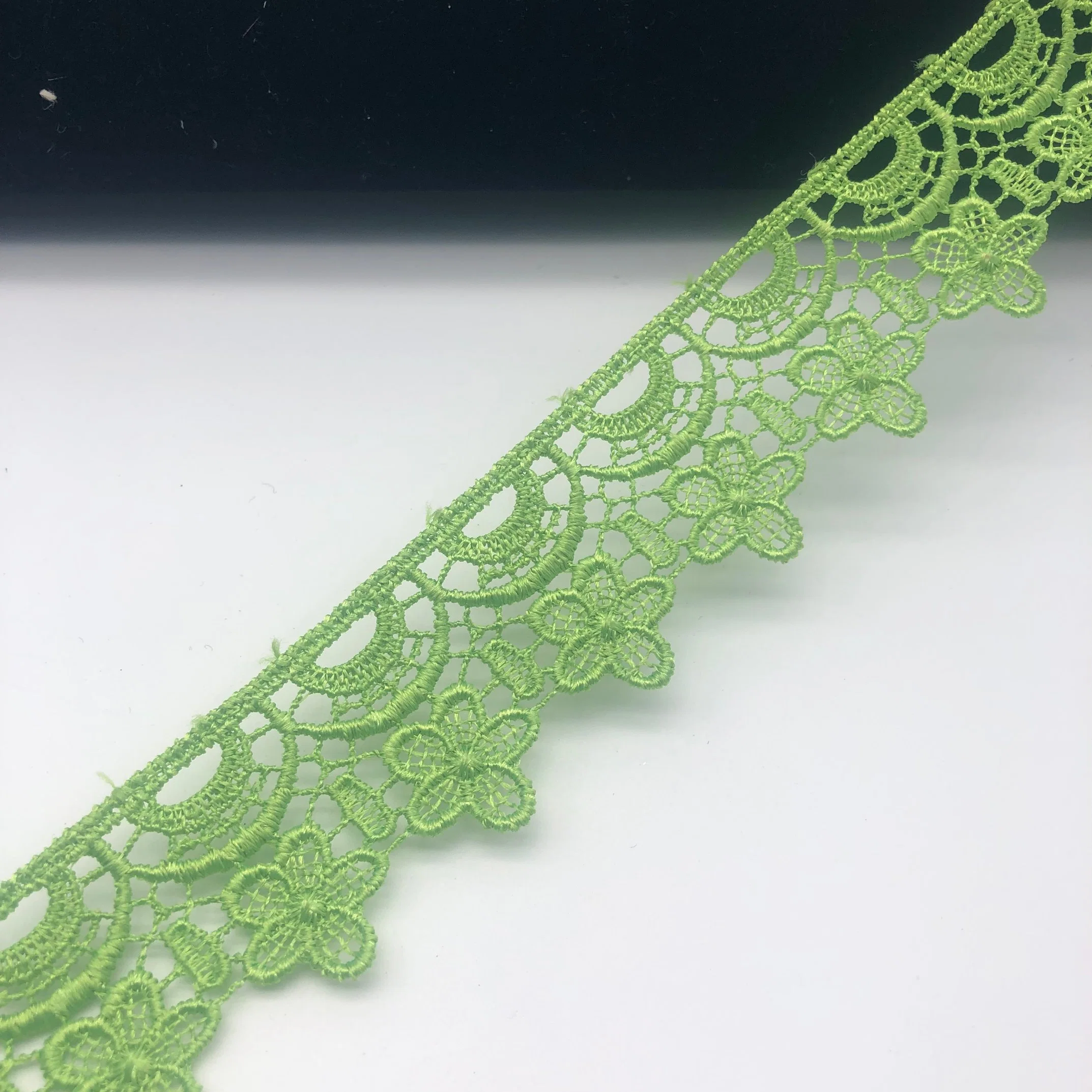 Royal Fancy Style Cotton Embroidery Guipure Lace Purfle for Home Textile Curtain Fabric