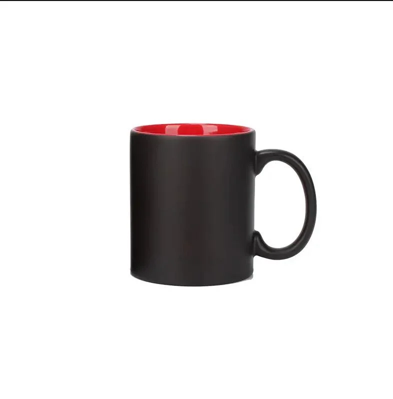 Farbe innen Keramik Sublimation Kaffee Becher Tasse 11oz Schwarz Sublimation Becher