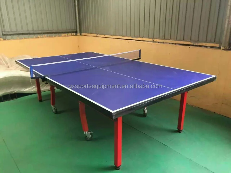 Top Blue Edge Ping pong Table, Table d'équipement de tennis de table