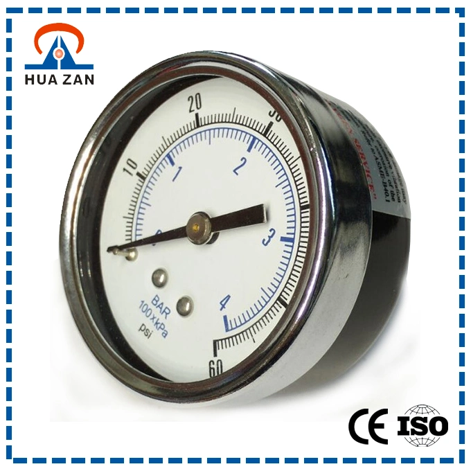 Stainless Steel Low Pressure Gauge High Demand Mbar Pressure Gauge