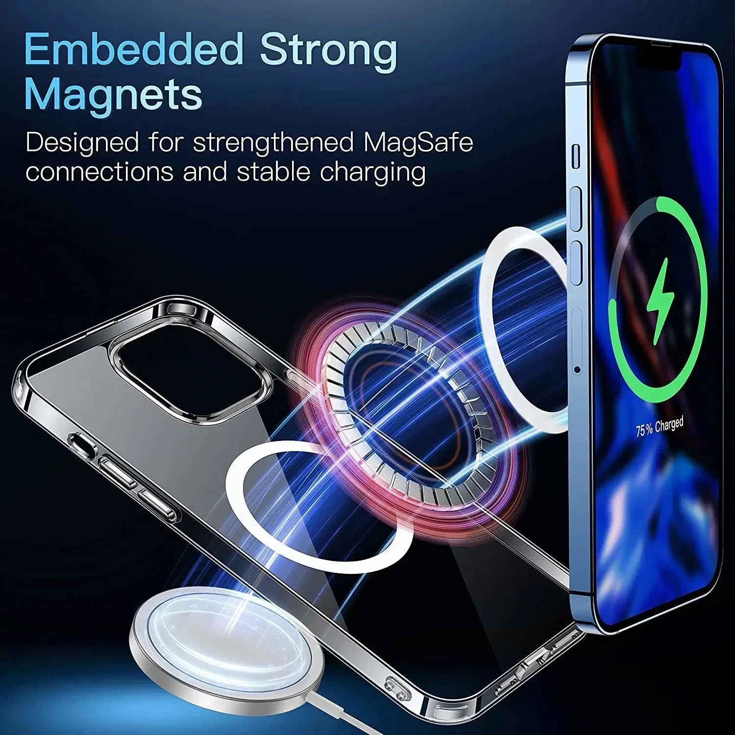 Original Quality Magnetic Magsafes Wireless Charging Transparent Clear Shockproof Phone Case