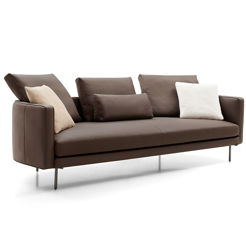 Modern Couch Luxury Simple Sofa Italian Design Upholstered Set Furniture Living Room Leather Sofa