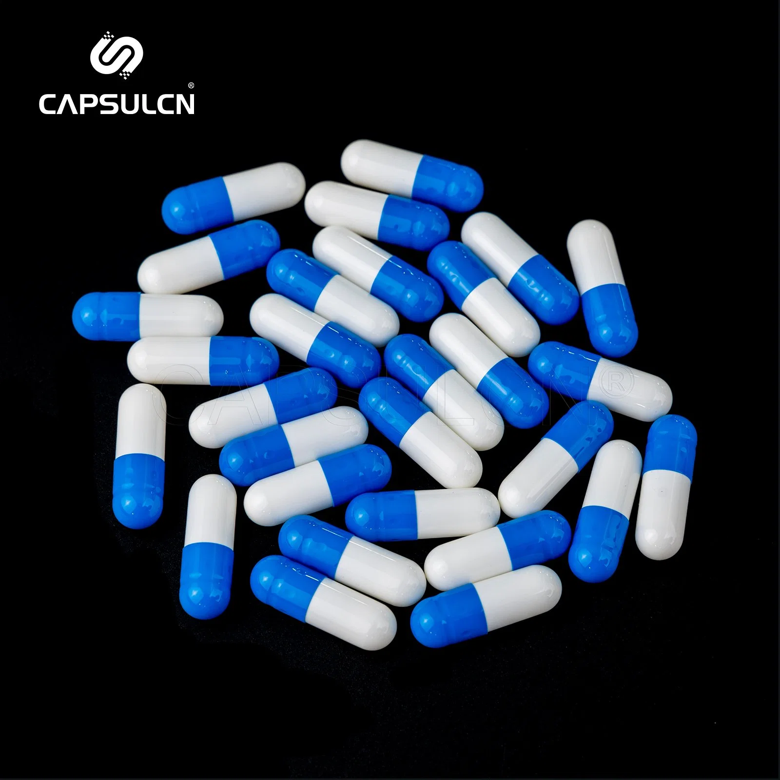 Atacado Embx. Pharmaceutical Capsule Blue White gelatina Capsule vazio duro Cápsulas de gelatina