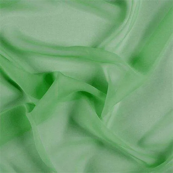 Benutzerdefinierte Farbe Elfenbein 34GSM Light Weight Silk Chiffon Stoff