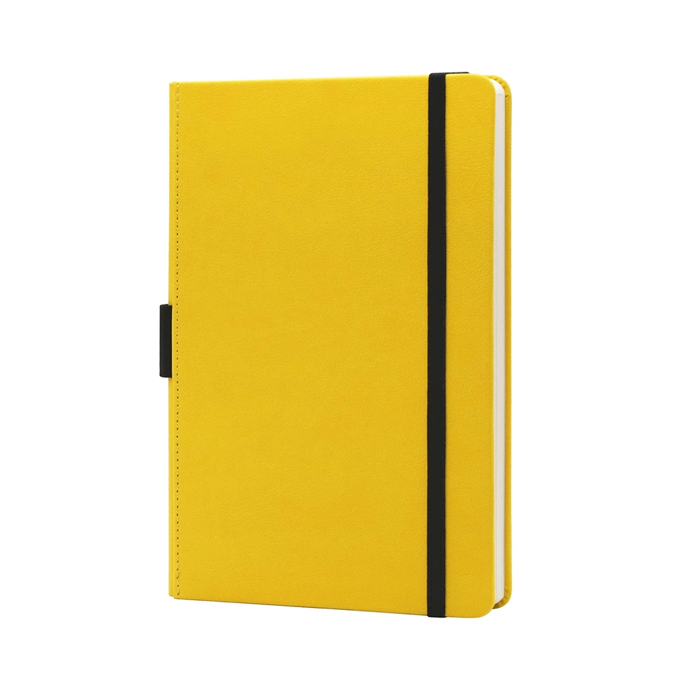 Bürobedarf Personalisierte gedruckte Logo gepunktete Tagebuch PU Hardcover Custom A5 Notizbuch aus Leder mit elastischem Band