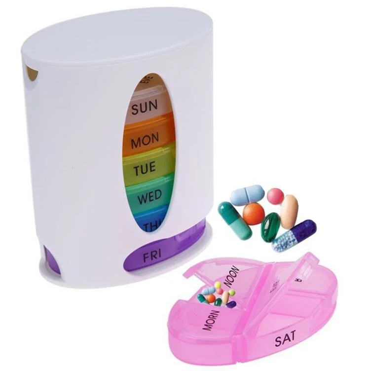 Portable Weekly Traveling Vitamin/Medicine Box Pill Organizer Dispenser for Factory Price