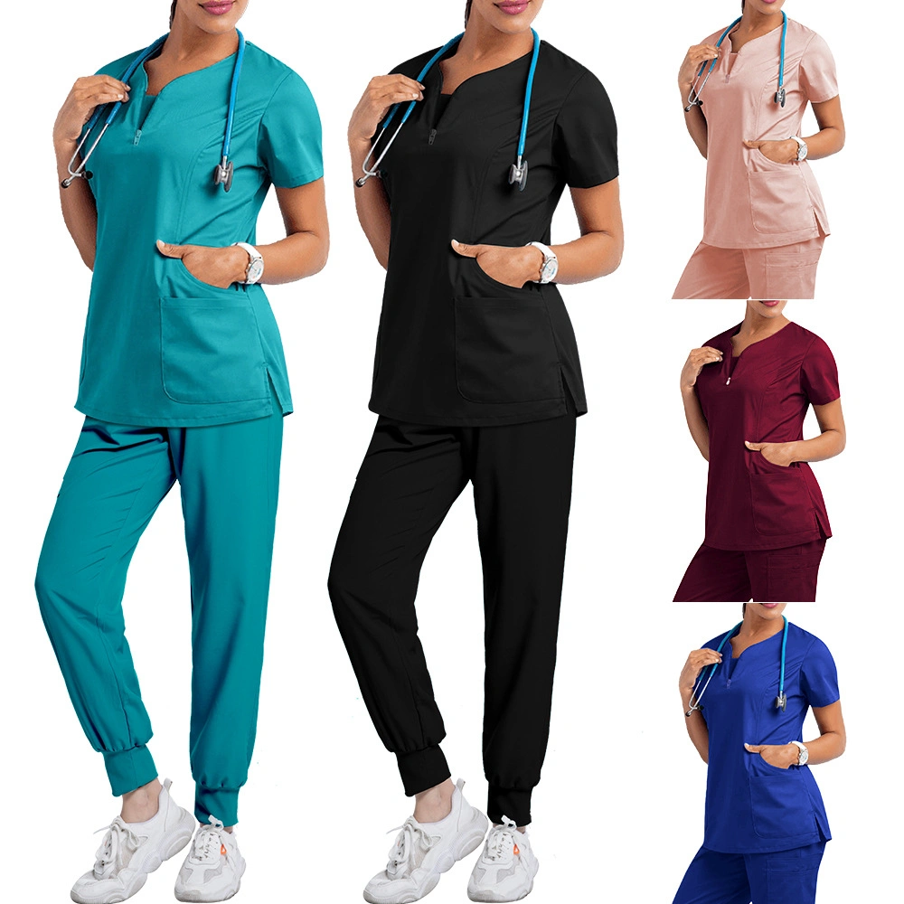 Nurses Hospital Uniforms Nursing Scrubs Suit Uniforms Jogger Women Scrub Sets Uniform
