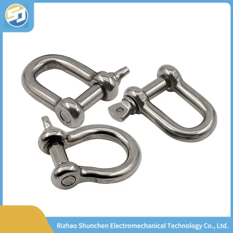 Stainless Steel Marine Grade Hardware D Shackle Anchor D Ring Shackle Safety