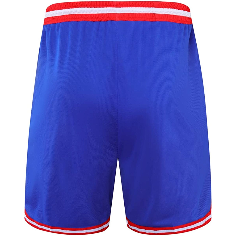 Blanco Custom Logo transpirable malla poliéster Hombre Escuela de baloncesto pantalones cortos Logo Shorts deportivos personalizados ropa deportiva de verano para jugadores de equipo