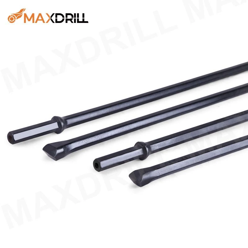 Maxdrill High Performance Hot Sale H22*108mm Shank Integral Drill Rod 800/1600/2400/3200/4000/4800mm Effective Length