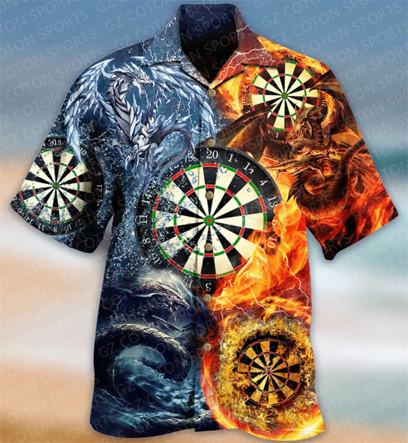 Custom Wholesale OEM Sublimation Polo T Shirt Man Darts Jerseys Dart Shirts