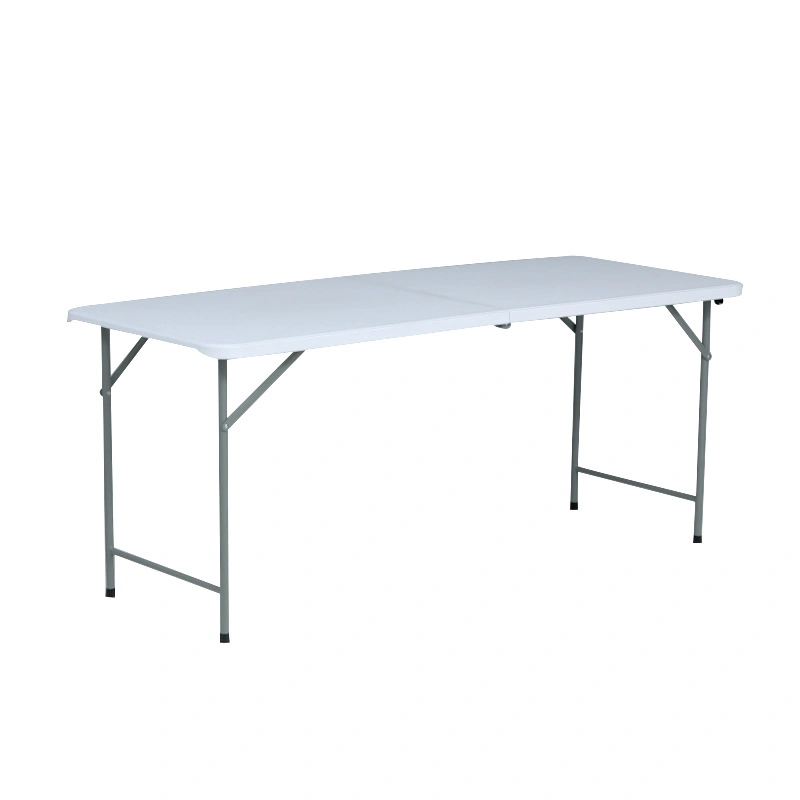 Table pliante en plastique durable de 8 PI mobilier blanc pour l'extérieur