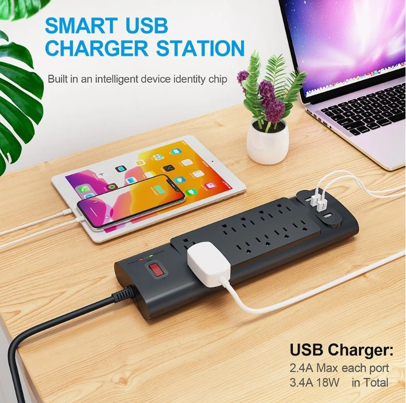 Us Multi Plug Power Strip with Surge Protector