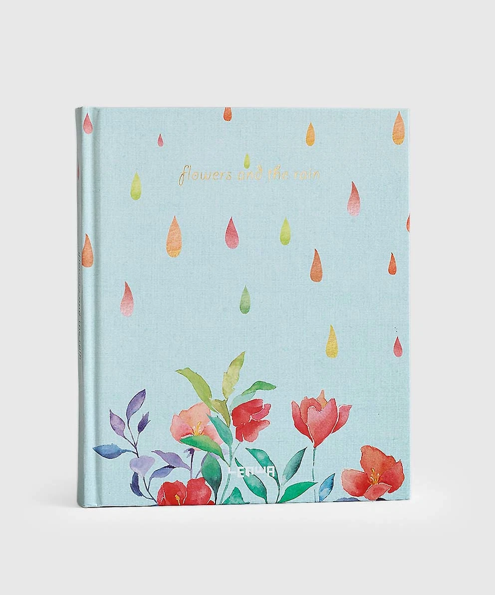 Cuaderno de oficina de la escuela de regalos de flores de la cubierta de papel