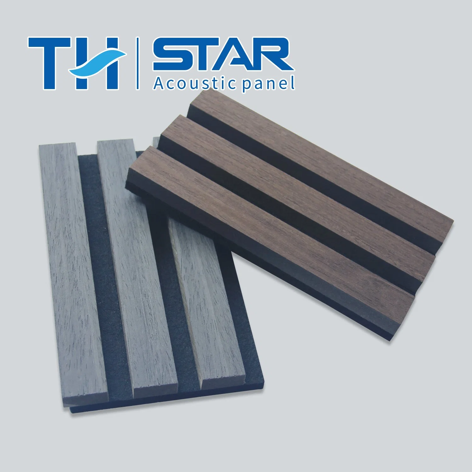 Two Materials MDF Laminated and Compact Board Wood Slatted Sound Absorbing Wood