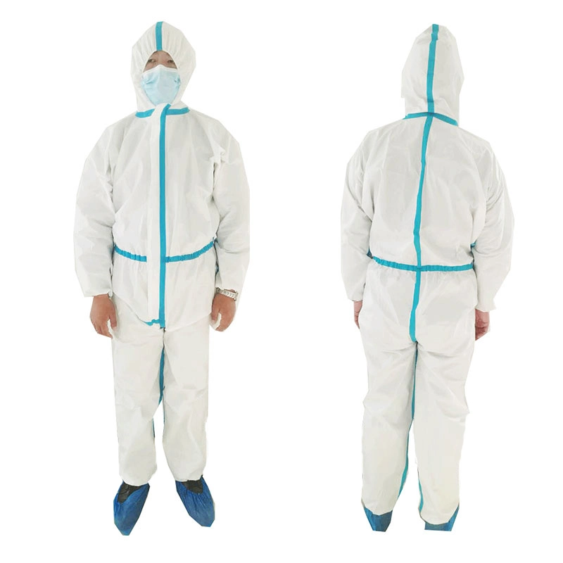 Medical Protective Suits En14126 ISO Safety Clothing Without Foot Cover