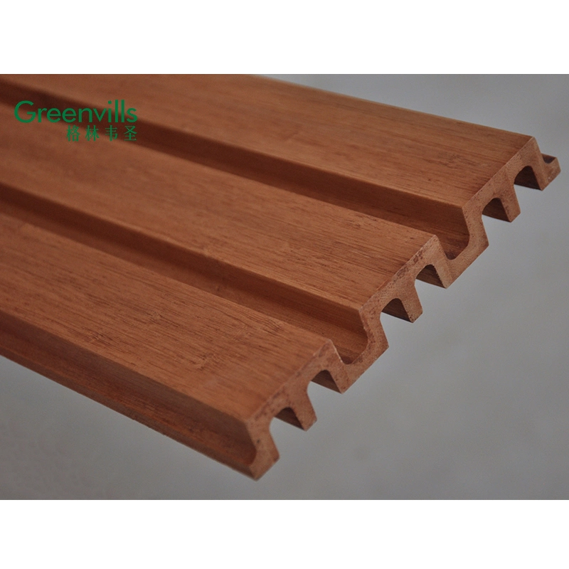 Indoor and Outdoor Grating Wall Panel New Design Solid Bamboo Wallboard Solid Vertical Wall Panel Bamboo Ceiling