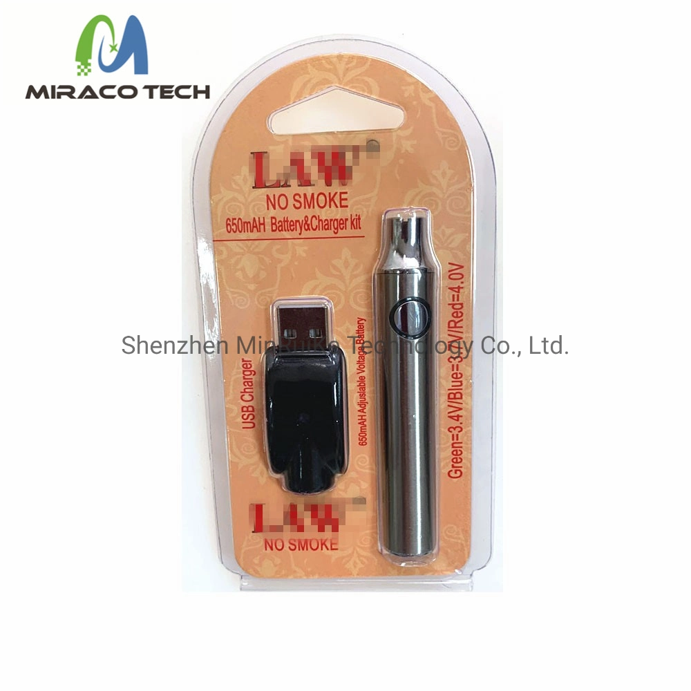 Law Preheating Battery Charger Kit 350mAh Variable Voltage Vapes Battery for 510 Thread Atomizer