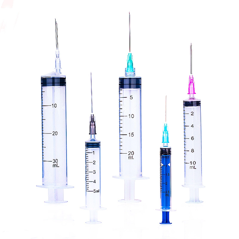 Estériles desechables médicos 1cc 3cc 5cc de 10cc 20cc de jeringa de 50cc de jeringa de insulina con CE ISO