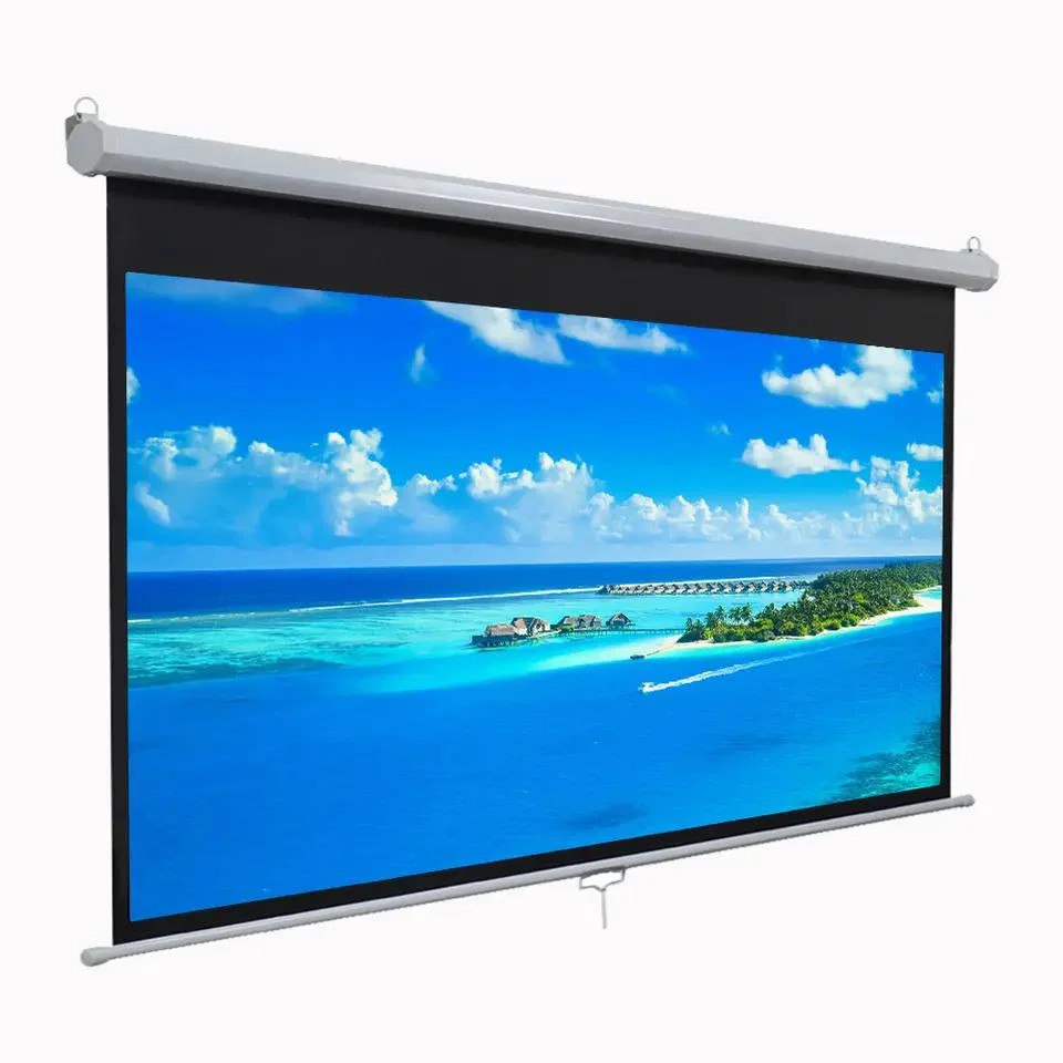 High quality/High cost performance  and Reliantable Manual Pull Down Projector Screen in China