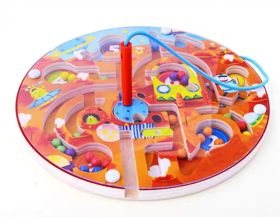 Wholesale/Supplier Children's Wooden Toys Fun Magnetic Maze Series Board Game