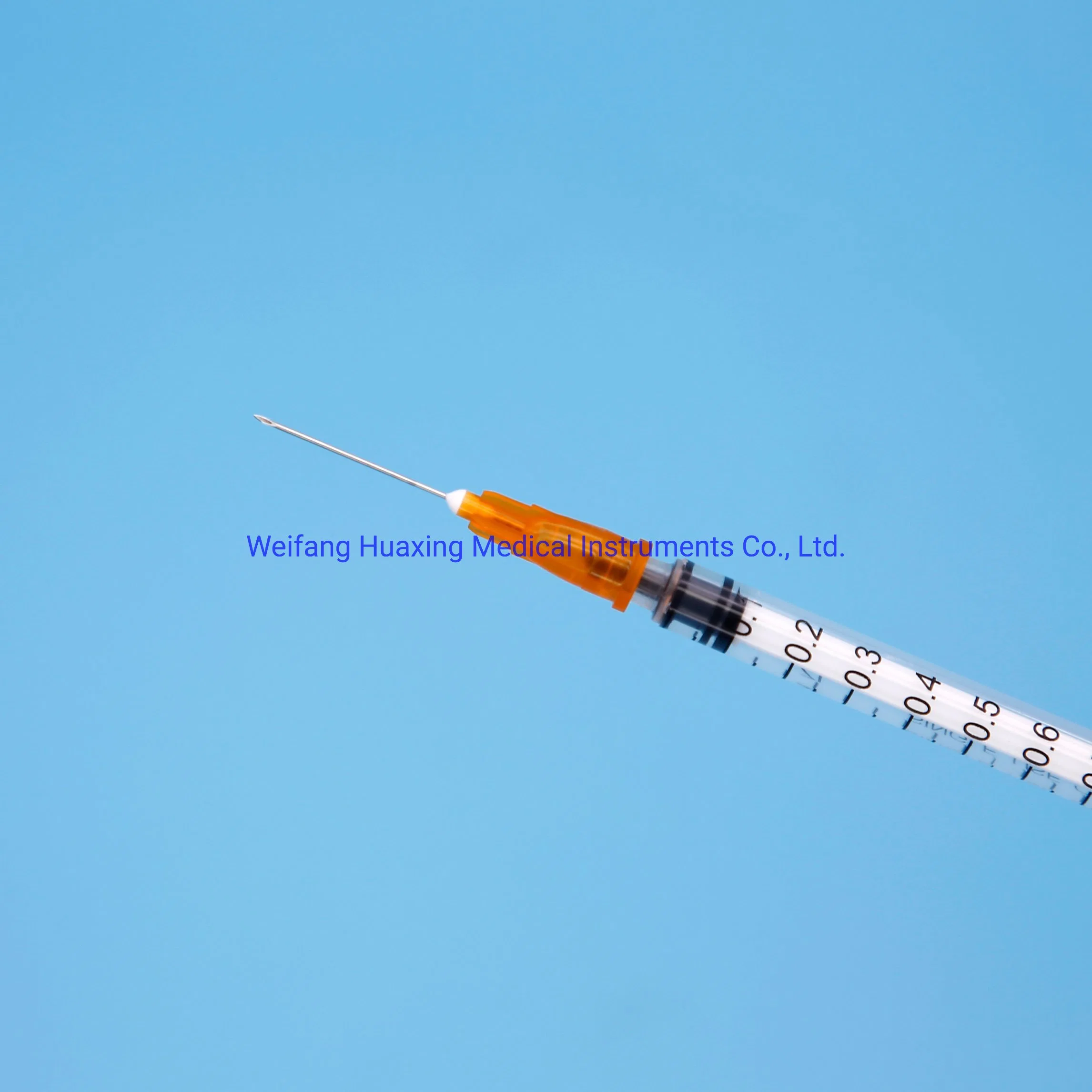 Steroid Irrigation Disposable Insulin Medical Injection Plastic Syringe with Hypodermic Needles