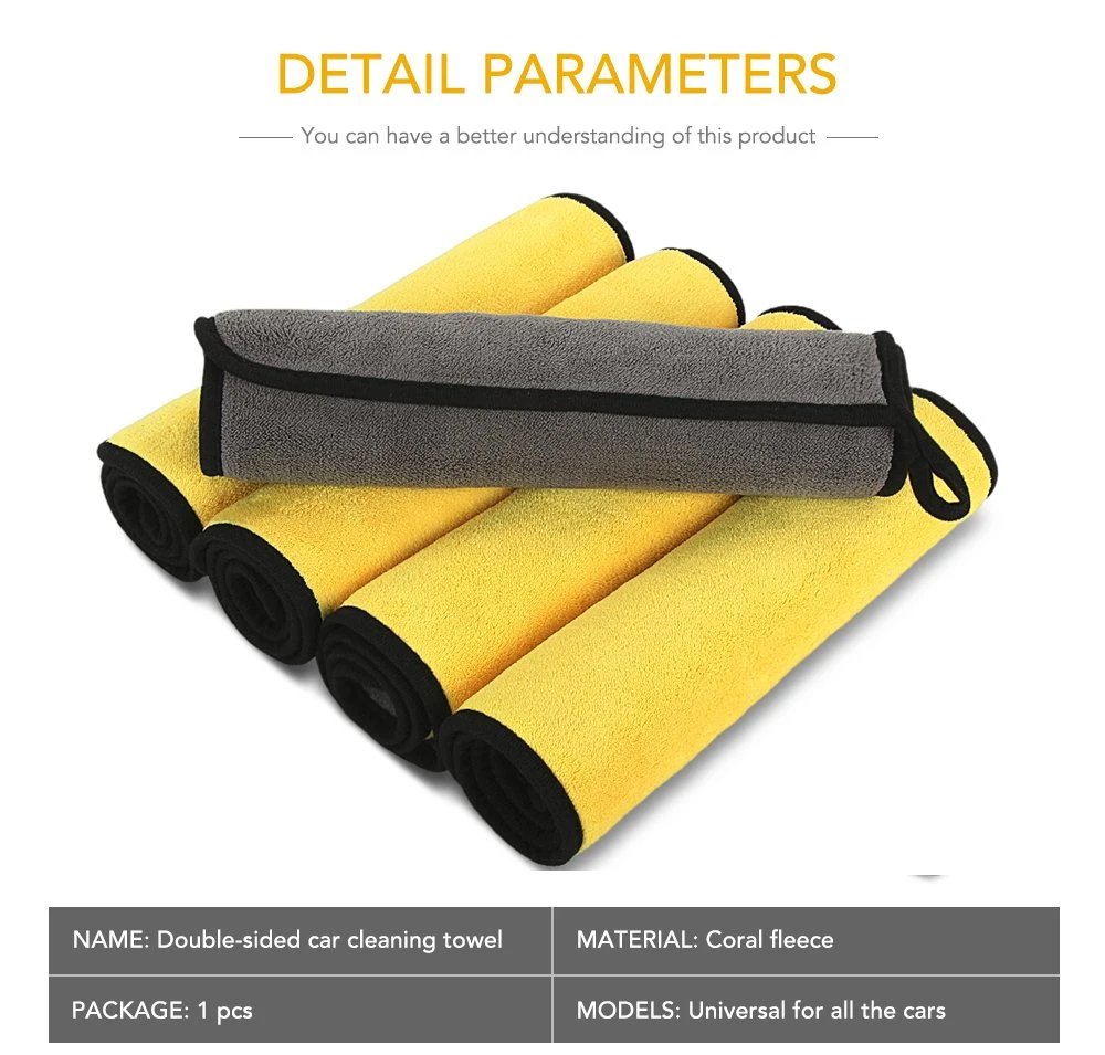 Wholesale/Supplier 800GSM Super Absorbent Microfiber Towels Household Car Cleaning Microfiber Cloth with Hanging Loop