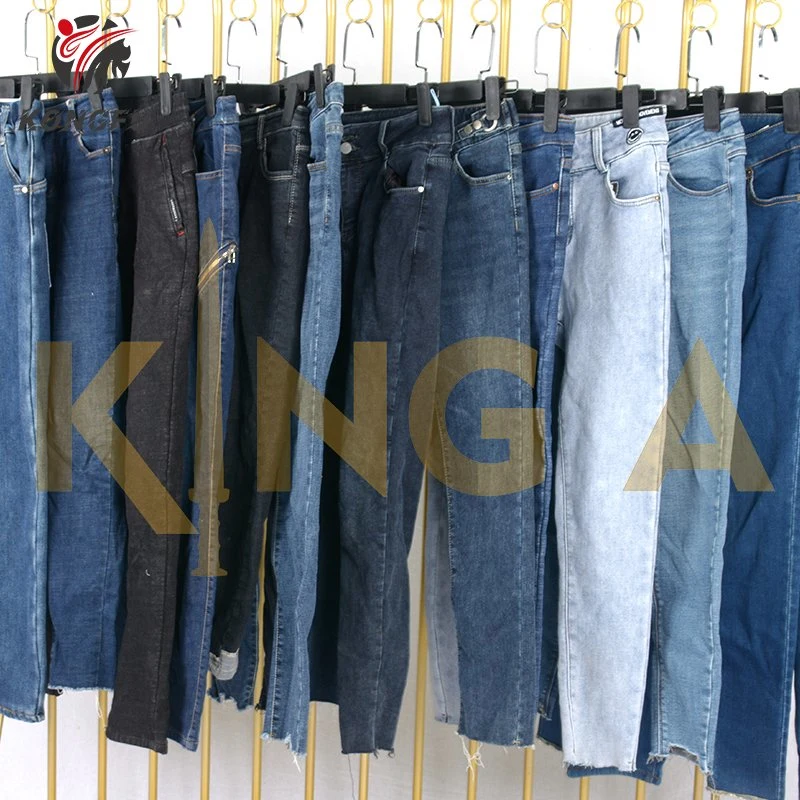 Stock Fashion Hot Sell Denim Gebrauchte Damen Jeans Gemischt Aus Zweiter Hand Männer verwendet Jeans in der Türkei