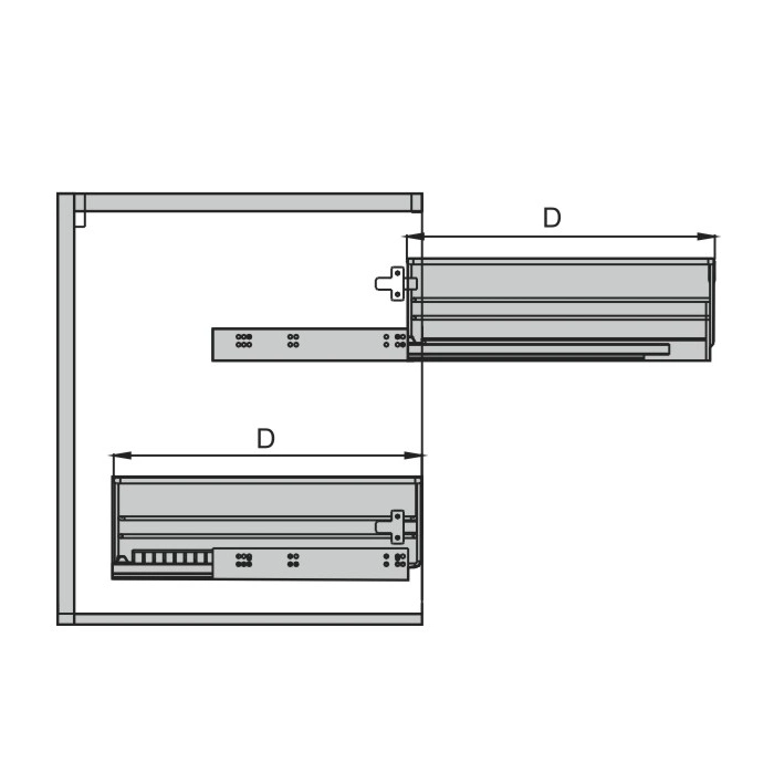 Steel or Stainless Steel Kitchen Storage Pull out Basket