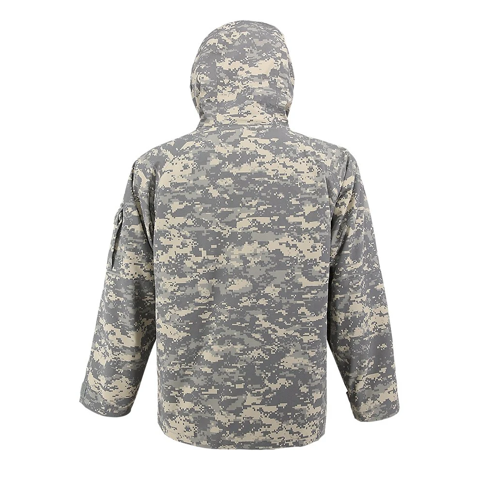 Caja de seguridad doble táctica personalizada impermeable transpirable cómodo Campo Militar Hoody chaqueta Softshell