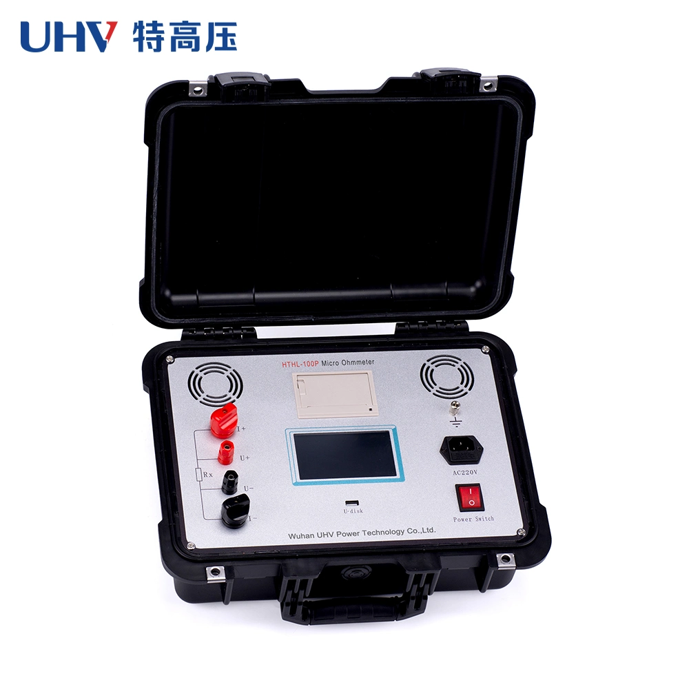 Hthl-100p High Voltage Switch Ohmmeter Circuit Breaker Contact Resistance Test Set