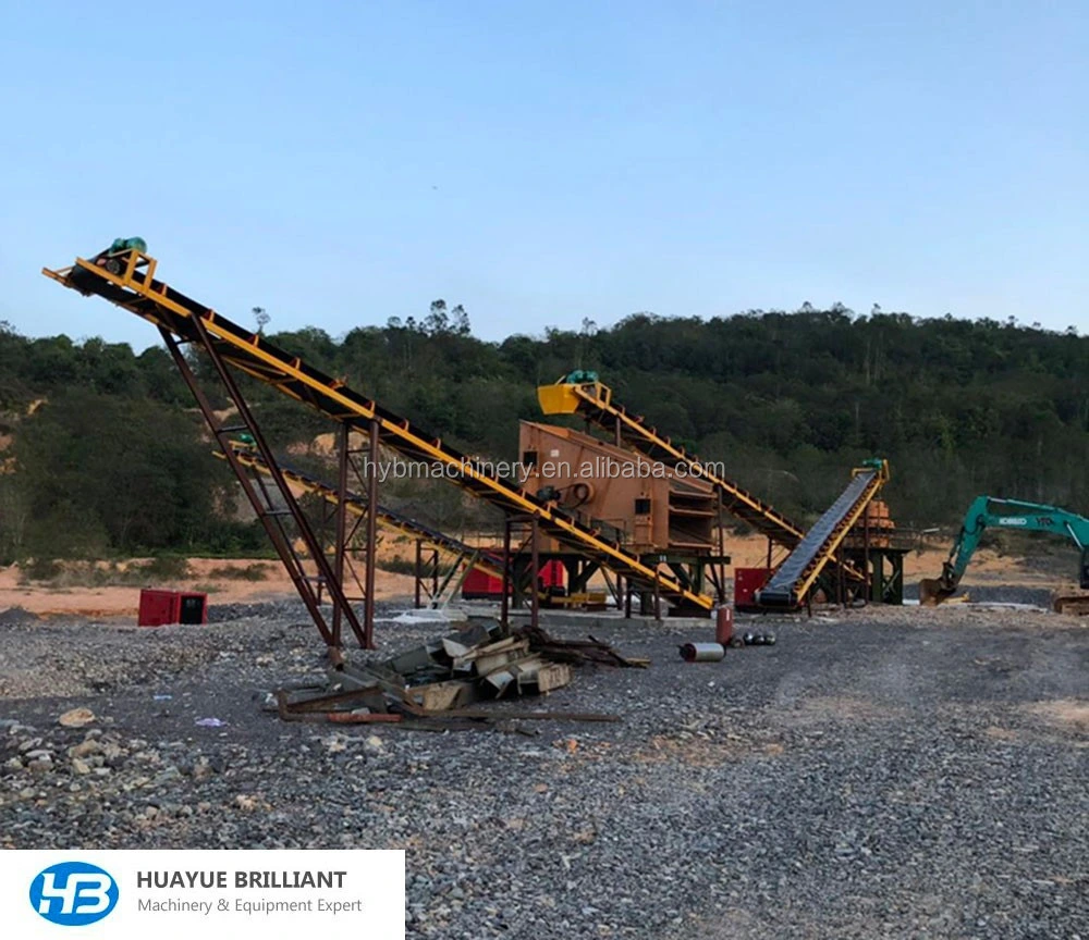 La remoción de planta de chancado de mineral de piedra de la minería de la línea de la máquina trituradora de roca de grava cantera Fabricante de equipos