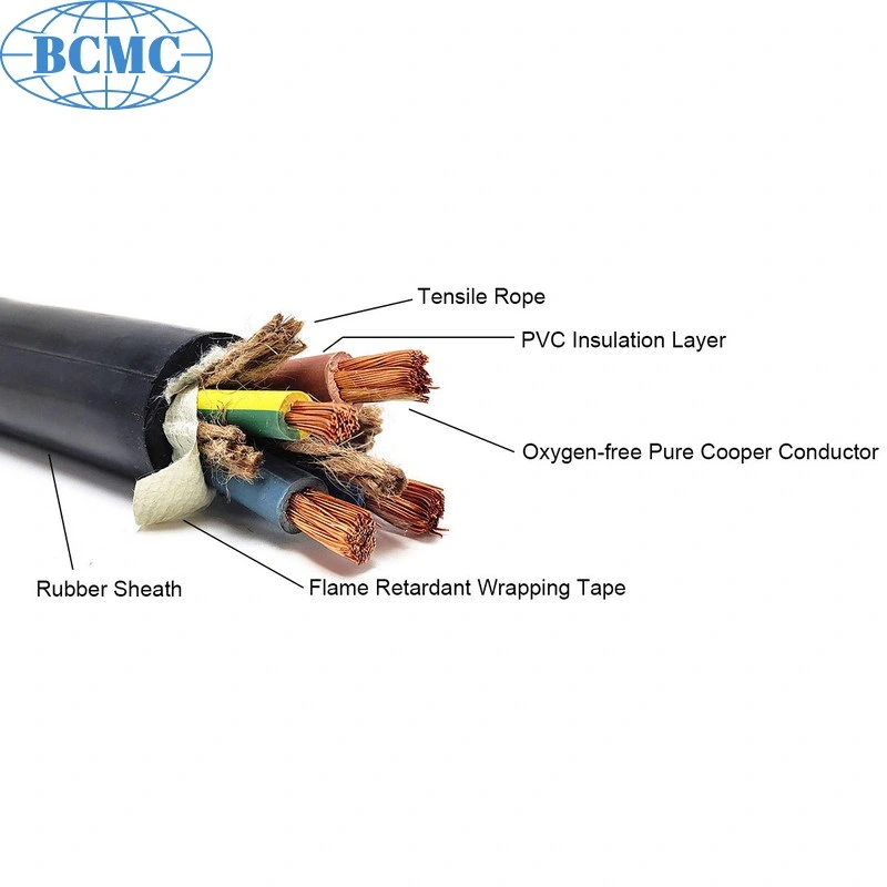 Bcmc Water and Oil Resistant Double Insulated Stranded Conductor Yc 10/3 Soow Portable Core Flexible Rubber Electrical Power Cable