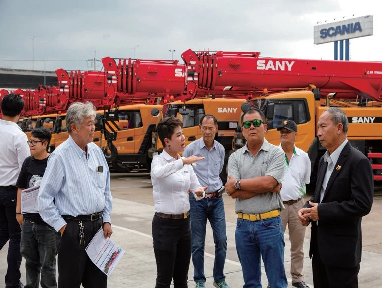 Src900c Sany Rough-Terrain grúa de 90 toneladas la capacidad de elevación de temperatura baja