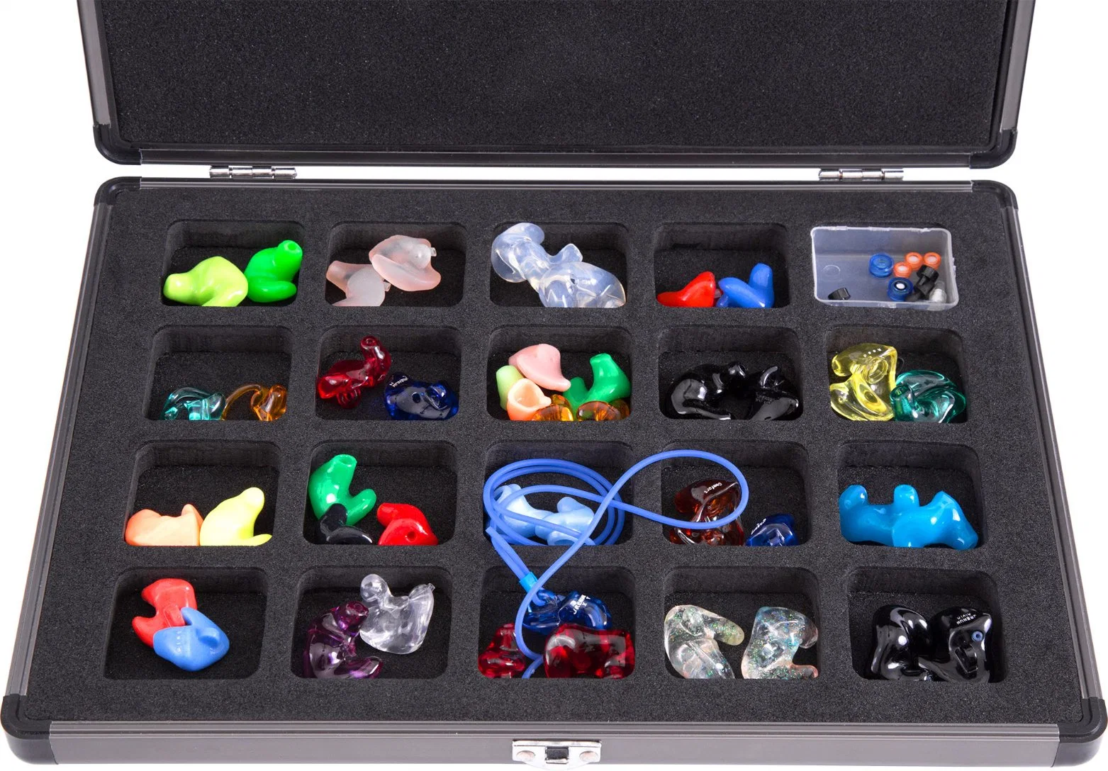 Aluminum Alloy OEM Audiologist Earmolds Hearing Aids Accessories Presentation Case