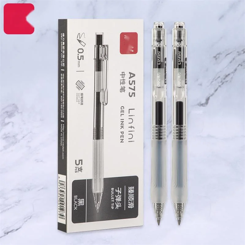 Transparent Student Bullet Black Pen Office Stationery Wholesale Pen