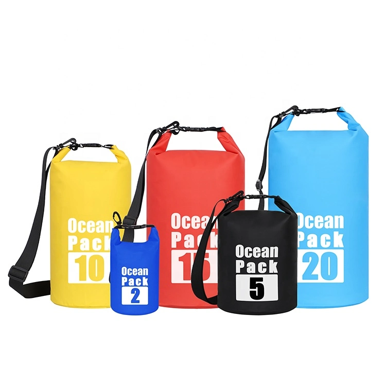 Custom Logo PVC Tarpaulin Waterproof Lightweight Dry Bag for Traveling Fishing