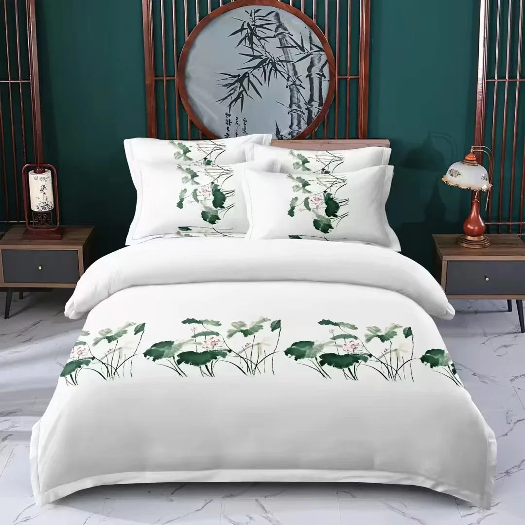 100% Cotton Hotel Bed Fitted Sheet Set 5 Star Hotel Bedsheet Set Hotel Bedding Set