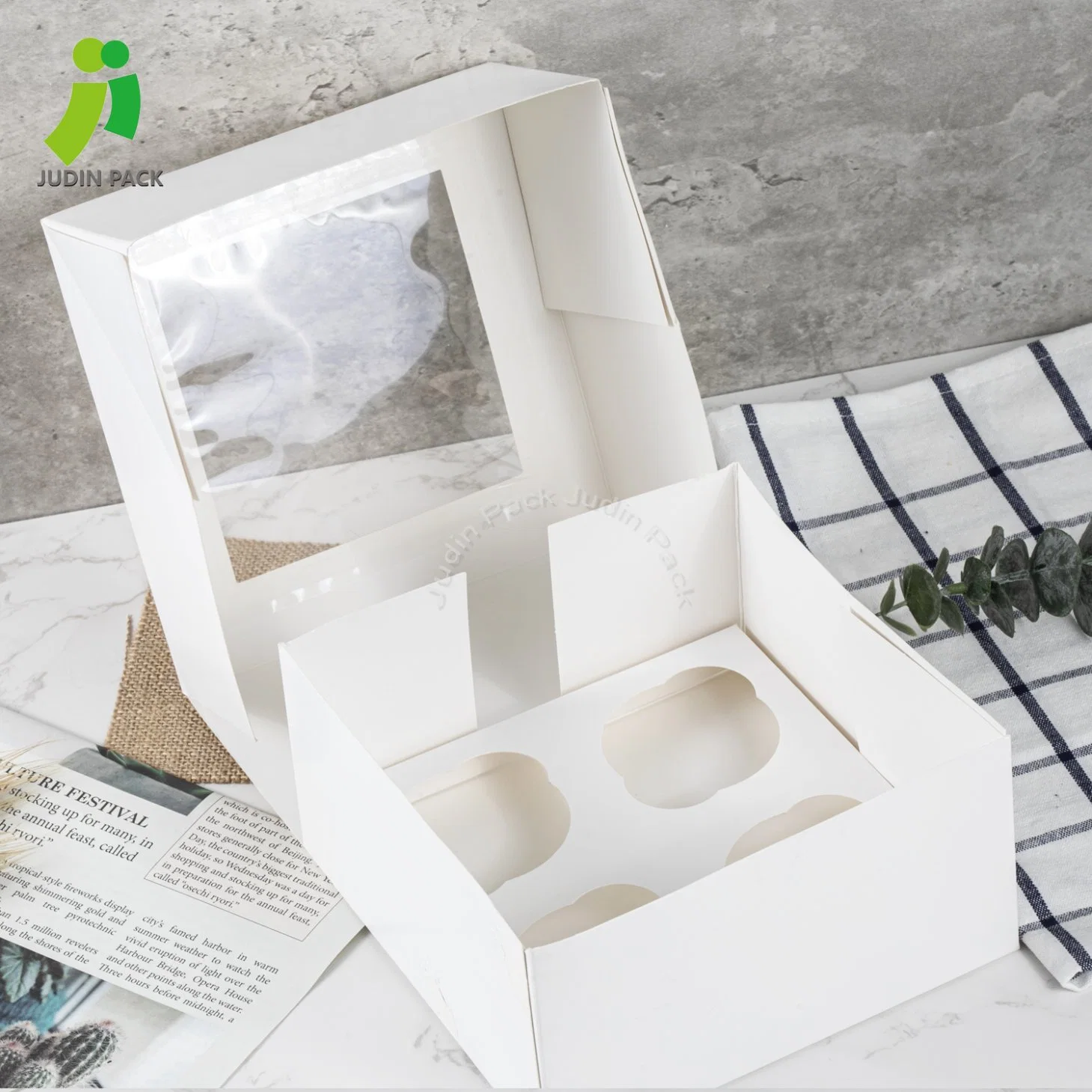 Caja de papel desechable Kraft Caja de comida para llevar