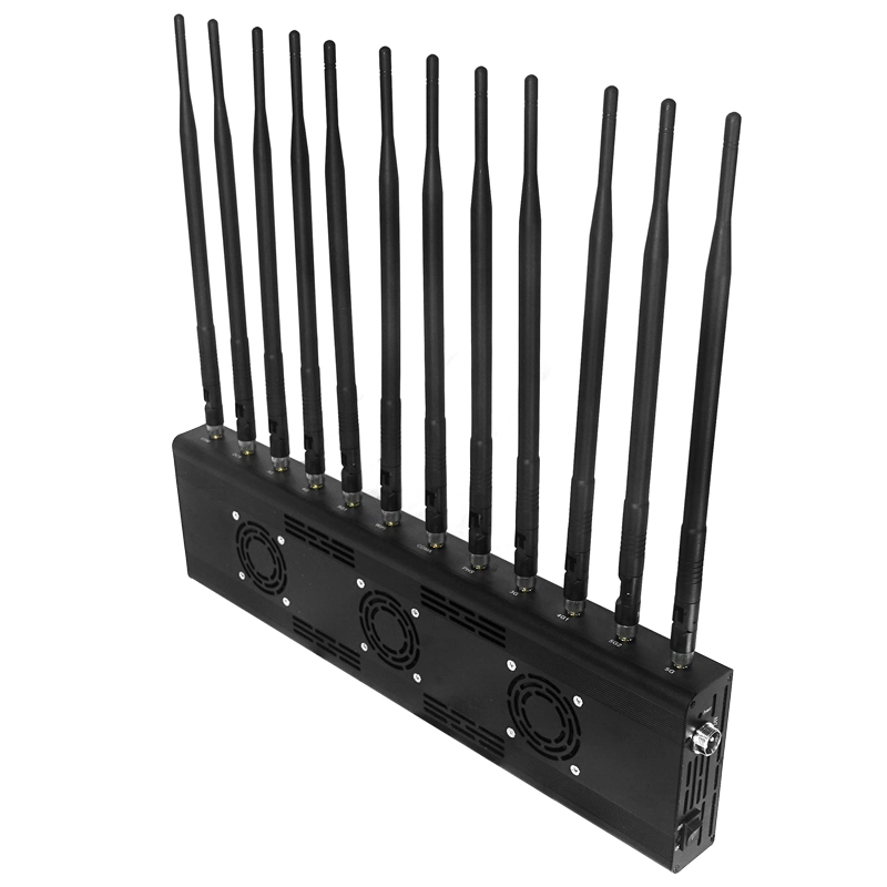 Desktop 12 Kanäle Single WiFi Jammer Blocker VHF UHF GPS 2/3/4/5G Handy-Signal-Jammer