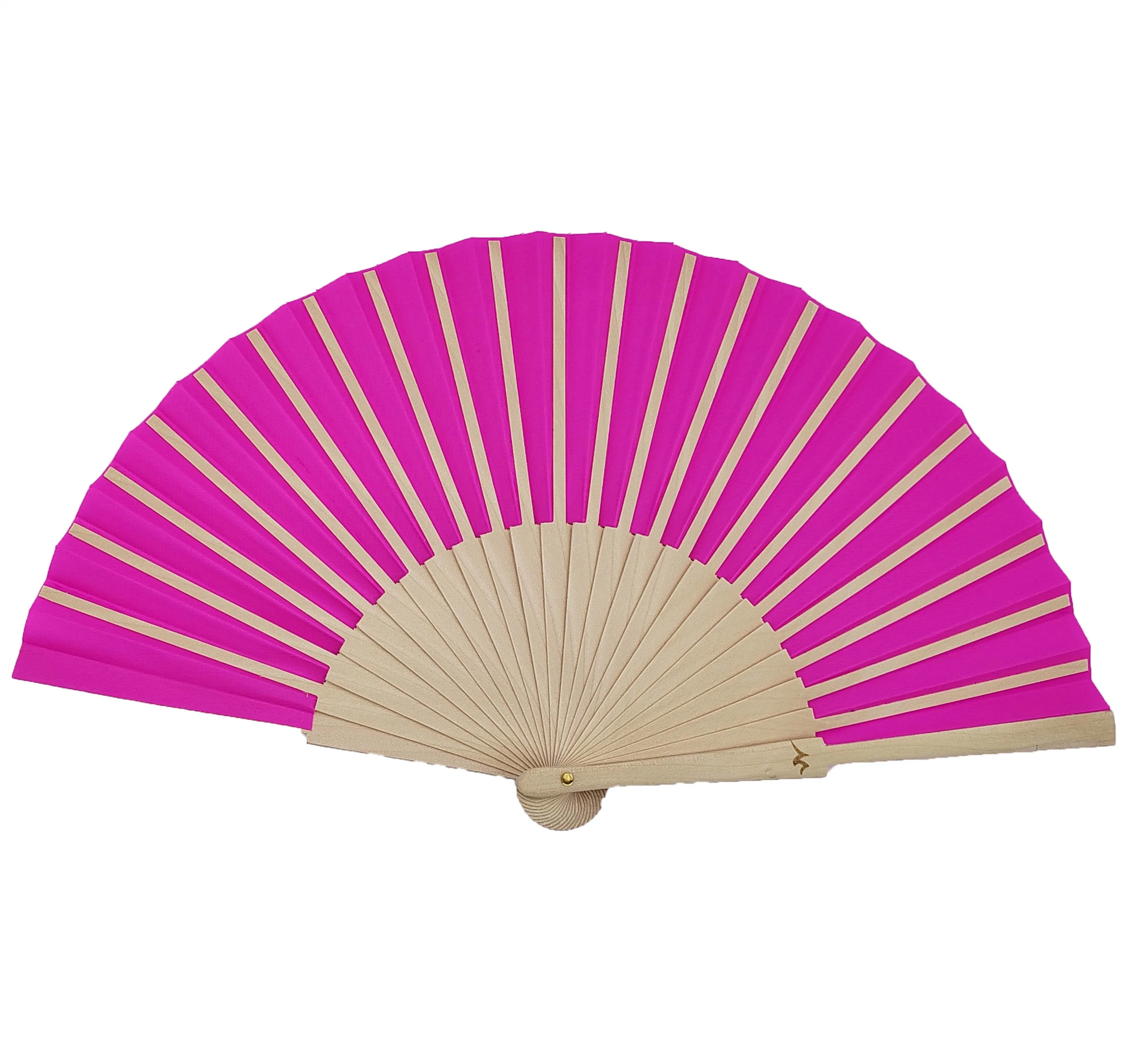 Wholesale/Supplier Advertising Promotional Hand Fan Wooden/Plastic/Bamboo 21/23/33cm Rib with Fabric/Paper Folding Hand Fans Customized