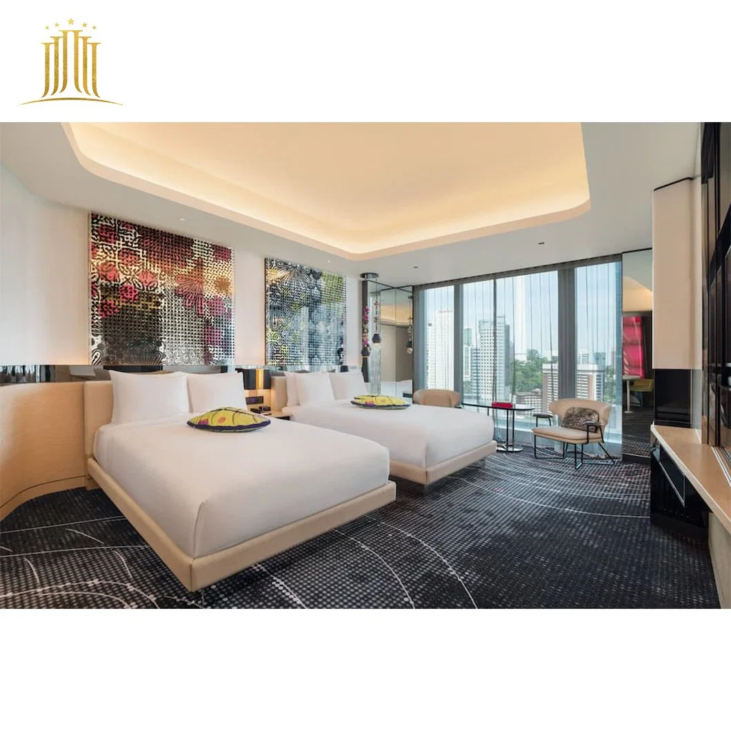 Kundenspezifisches Luxus Resort Gästezimmer Natürliches Massivholz Standard 5 Star Bedroom Hotel Carven Möbel
