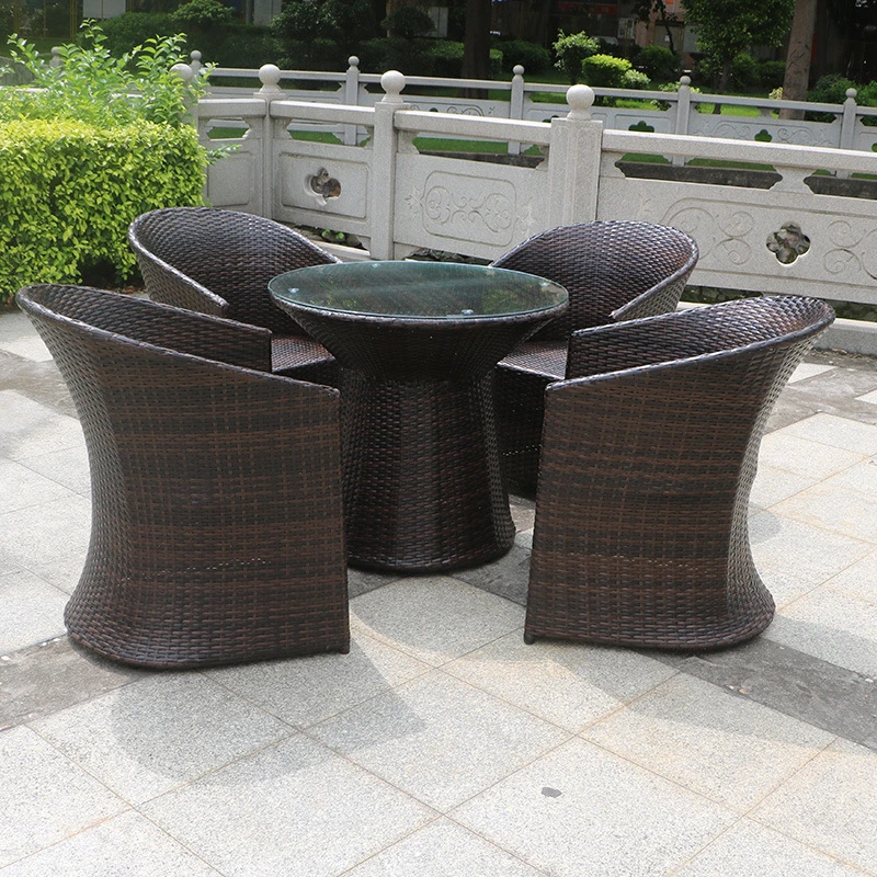 Leisure Outdoor Furniture Garden Patio Aluminum Frame Rattan Sofa Set Furniture