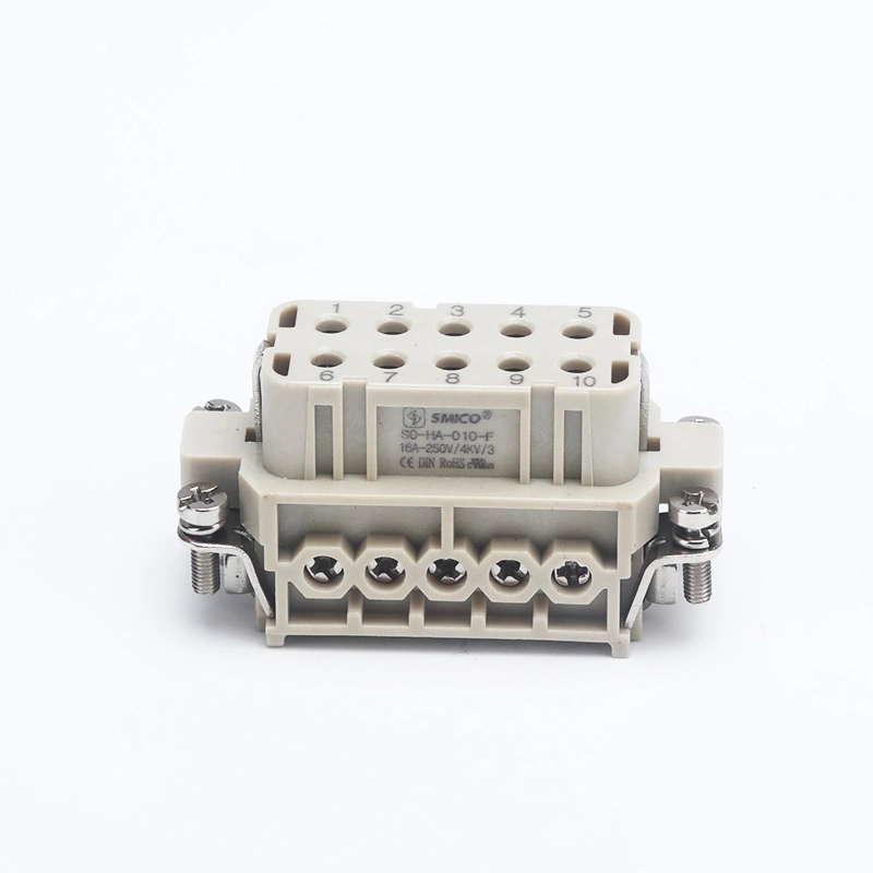 09200102812 10 Pins Female Insert Heavy Duty Connector Electric Cable Connector