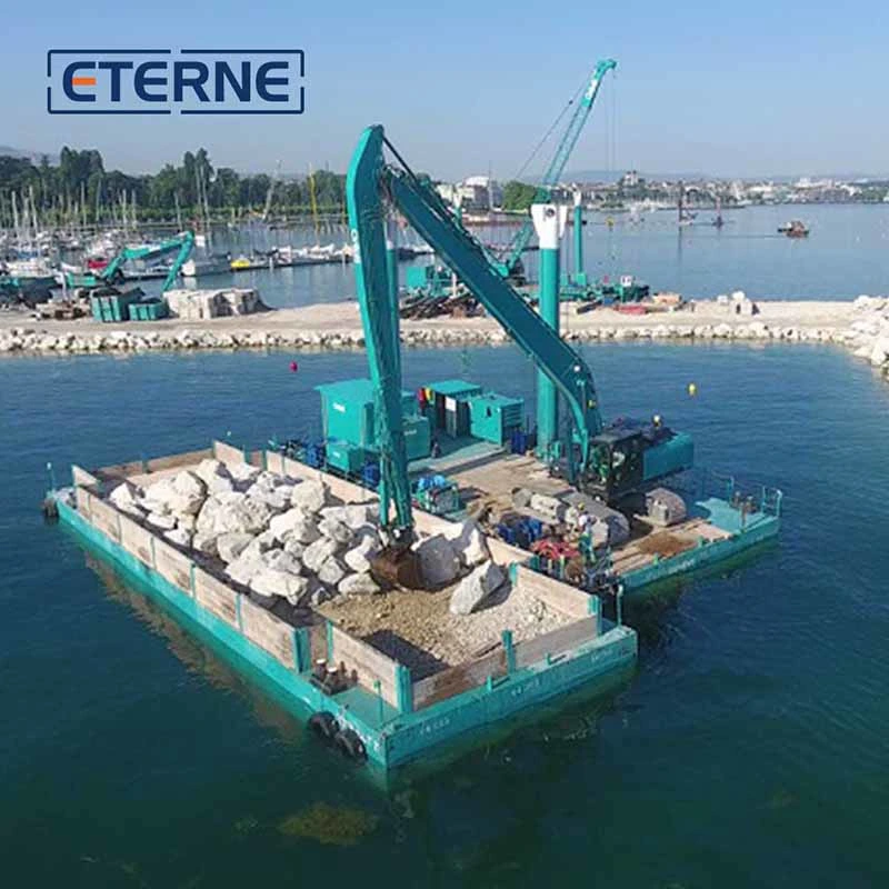 Pontoons Barges Platforms Suitable for Container Transportation Modular Design Modular Pontoon Barge